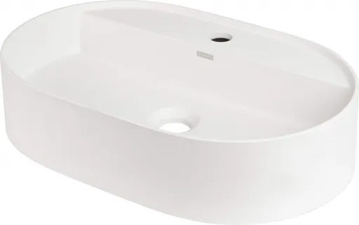 DEANTE Silia alabastrové žulové umyvadlo, deskové, s policí na baterii oválné CQS_AU6B