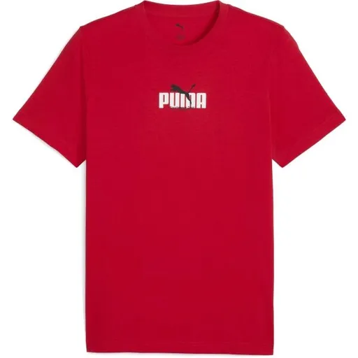 Puma GRAPHIC WORDING TEE Pánské triko, červená, velikost