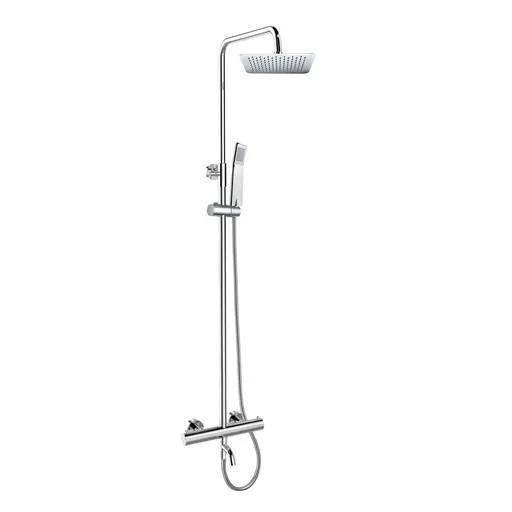 Mereo Termostatická vanová baterie talířovou hranatou sprchou, nerez CB60101TSD