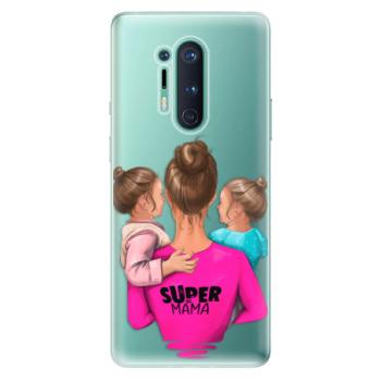 Odolné silikonové pouzdro iSaprio - Super Mama - Two Girls - OnePlus 8 Pro