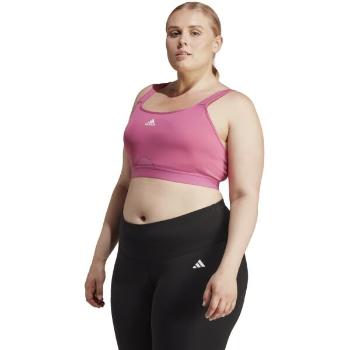 adidas TLRD Dámská podprsenka v plus size, růžová, velikost