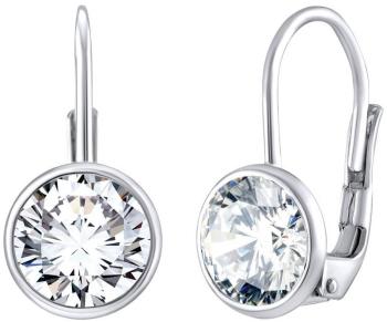 Silvego Elegantní stříbrné náušnice s čirými Swarovski Zircony SILVEGOB70607S