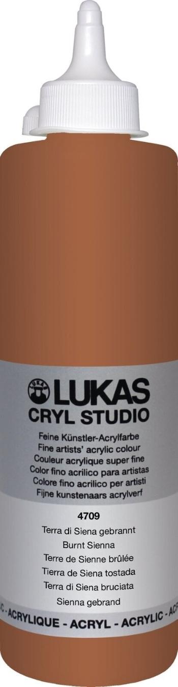 Lukas Cryl Studio Plastic Bottle Akrylová barva Burnt Sienna 500 ml 1 ks