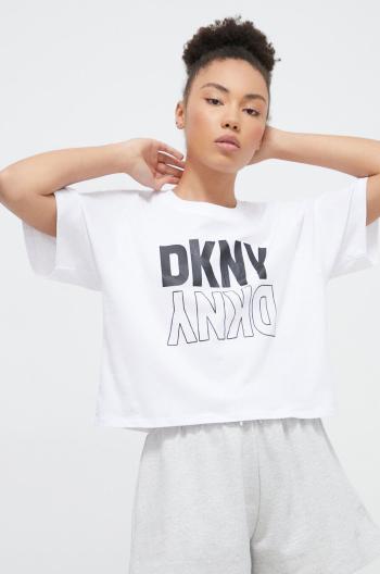 Bavlněné tričko Dkny bílá barva, DP2T8559