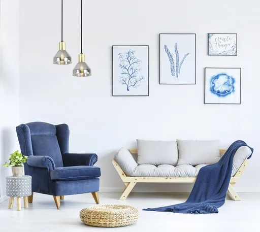 Závěsná lampa zlatá 1xE14 Gregory