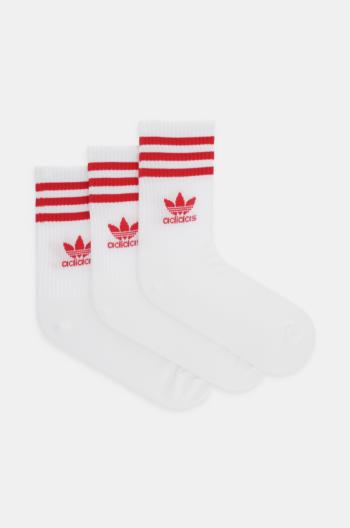 Ponožky adidas Originals 3-pack bílá barva, JF6357