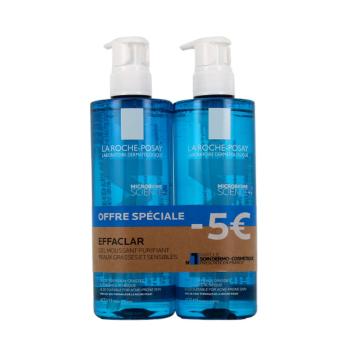 La Roche Posay Sada čisticích pěnových gelů bez mýdla Effaclar (Purifying Foaming Gel) 2 x 400 ml