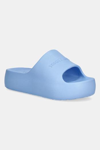 Šľapky Tommy Jeans CHUNKY POOL SLIDE ESS dámske, na platforme, EN0EN02879