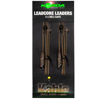 Korda olověná montáž leadcore leader heli safe 1 m 2 ks - gravel