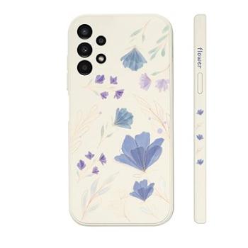 TopQ Kryt Samsung A13 Modré kvítky 94506 (94506)