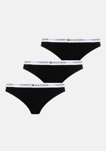 Dámská tanga Tommy Hilfiger UW0UW05530 3PACK XL Černá