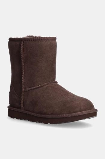 Dětské semišové sněhule UGG Classic II černá barva