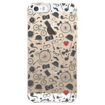 Odolné silikonové pouzdro iSaprio - Vintage Pattern 01 - black - iPhone 5/5S/SE