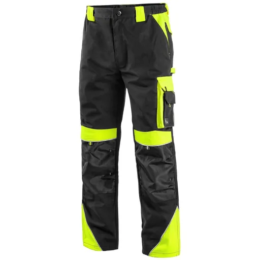 Canis (CXS) Pracovní kalhoty SIRIUS BRIGHTON zkrácené - Černá / žlutá | 50