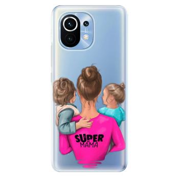 Odolné silikonové pouzdro iSaprio - Super Mama - Boy and Girl - Xiaomi Mi 11