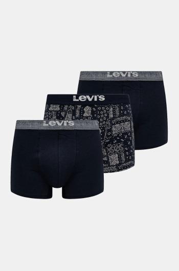 Boxerky Levi's 3-pack pánské, tmavomodrá barva, 37149-1037