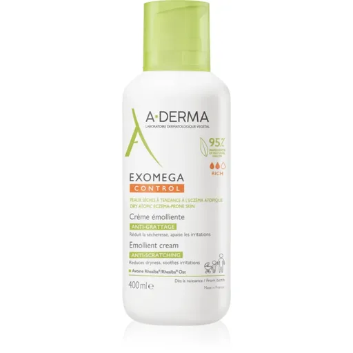 A-Derma Exomega Control Emollient Cream tělový krém pro velmi suchou citlivou a atopickou pokožku 400 ml