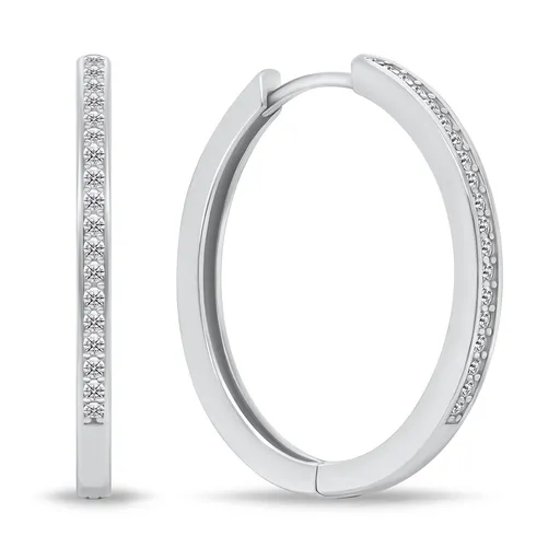 Brilio Silver Okouzlující stříbrné kruhové náušnice PE048