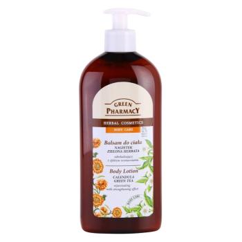 Green Pharmacy Calendula & Green Tea Body Lotion omlazující tělové mléko s posilujícím účinkem 500 ml