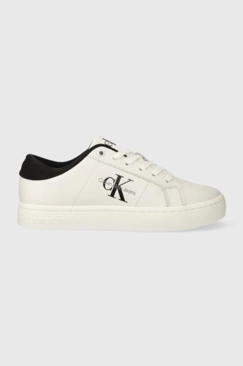 Kožené sneakers boty Calvin Klein Jeans CLASSIC CUPSOLE LOWLACEUP LTH WN černá barva, YW0YW01444