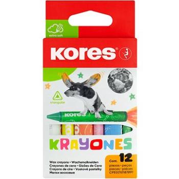 KORES KRAYONES trojhranné 12 barev (33101)