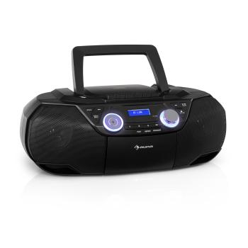 Auna Roadie 2K, boombox, CD přehrávač, kazetové rádio, DAB/DAB+, UKW, bluetooth, černý