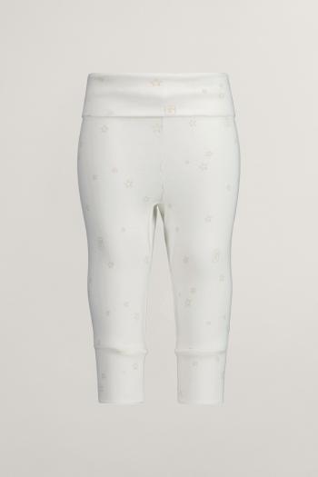 TEPLÁKY GANT STAR AND G PRINTED LEGGINGS WHITE