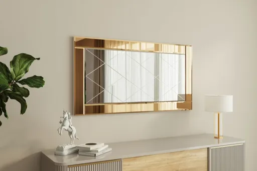 Zrcadlo Pierre - Bronze, White v2