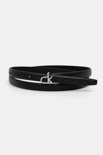 Kožený pásek Calvin Klein dámský, černá barva, K60K612858