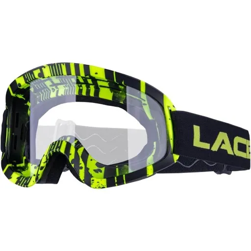 Laceto BUZZ Dětské cyklistické brýle na freeride a downhill, reflexní neon, velikost