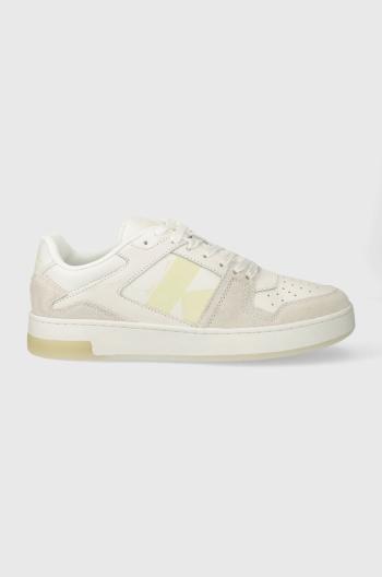 Sneakers boty Calvin Klein Jeans BASKET CUPSOLE LOW LTH NBS LUM bílá barva, YM0YM00869