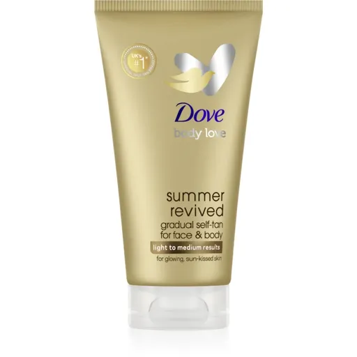 Dove DermaSpa Summer Revived samoopalovací mléko na obličej a tělo odstín Fair 75 ml