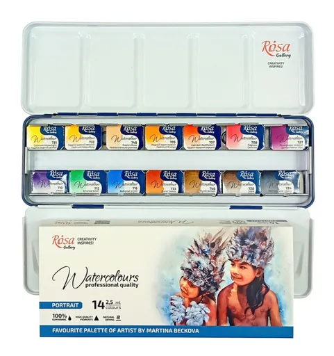 Sada akvarelových barev Rosa 14ks – Martina Becková