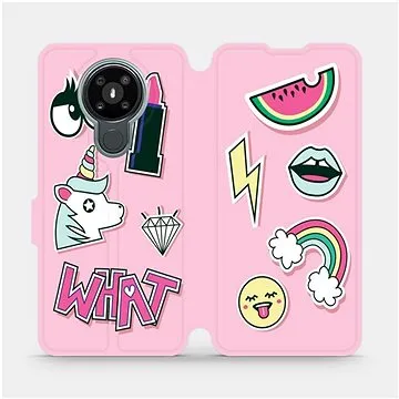 Flipové pouzdro na mobil Nokia 3.4 - M129S Růžové WHAT (5903516407804)