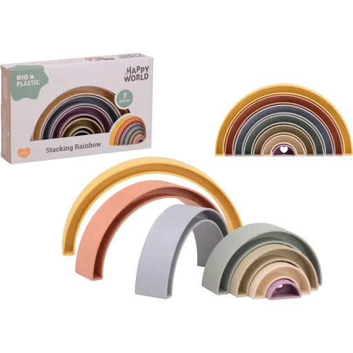 Johntoy Skládačka duha Happy World bio plastic