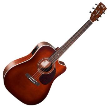 Cort MR500E Brown Burst Elektroakustická kytara Dreadnought