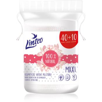 Linteo Natural Cotton Pads odličovací tampony Maxi 40 + 10ks 50 ks