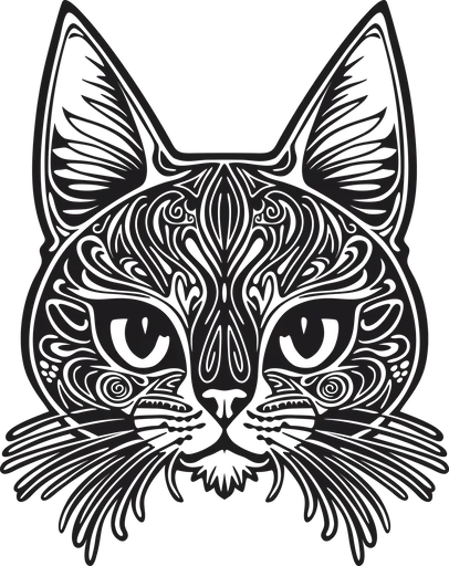 Vsepropejska Dřevěná mandala na zeď kočka 5 Rozměr (cm): 38 x 30, Dekor: Černá