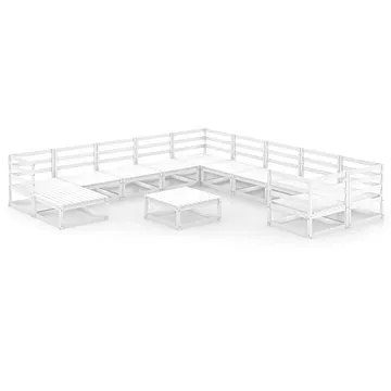 12dílná zahradní sedací souprava masivní borovice, 3076050 (3076050)