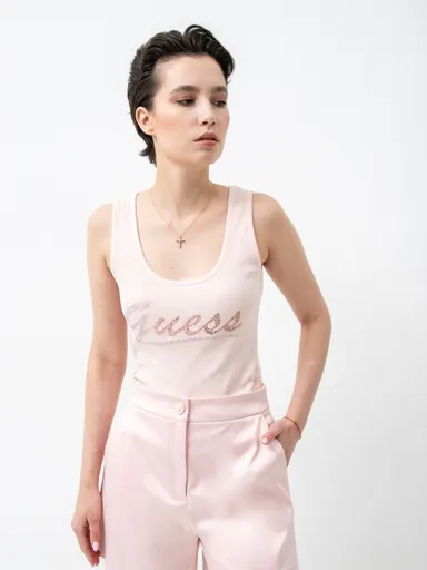 Guess dámské růžové tílko W4GP16K1814 M