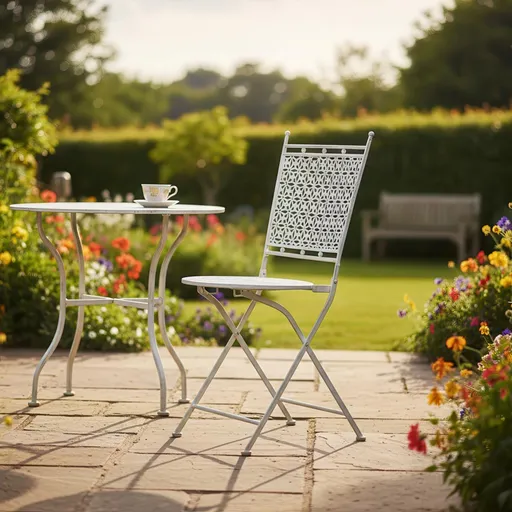 Kovová zahradní židle, šedá