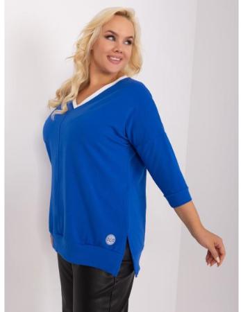 Dámská halenka plus size DOWN kobaltově modrá