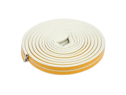 Těsnění do oken a dveří samolepící VOREL TO-76752 9x7,4mm TYP D bílé 6m