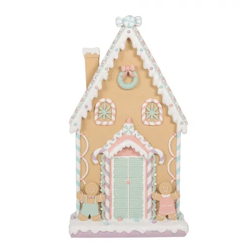 Perníková veliká dekorace chaloupky a perníčků Gingerbread House - 50*15*93 cm 5PR0137