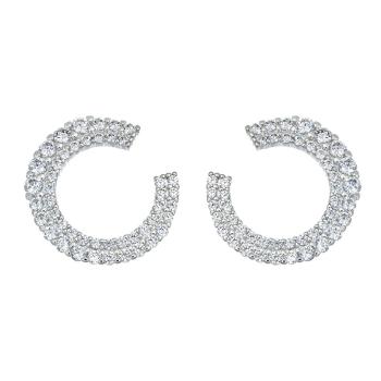 CRYSTalp Elegantní náušnice s čirými krystaly Typo 42319.R