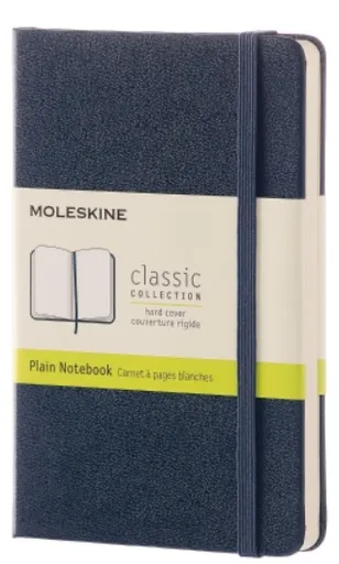 Zápisník MOLESKINE tvrdý čistý modrý S
