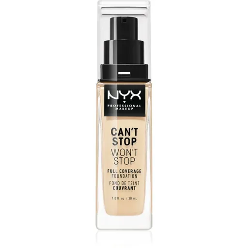 NYX Professional Makeup Can't Stop Won't Stop Full Coverage Foundation vysoce krycí make-up odstín 6.3 Warm Vanilla 30 ml