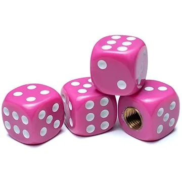 Čepičky ventilků hrací kostky růžové, 4ks (BCV003)