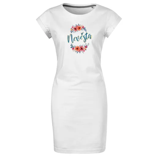 Bontis Šaty Nevěsta KOUZLO KVĚTIN - Bílá | 2XL