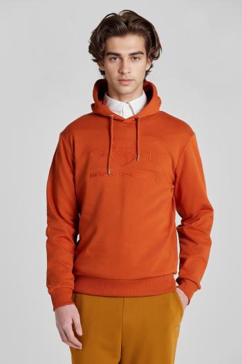 MIKINA GANT REG TONAL SHIELD HOODIE DARK TERRACOTTA